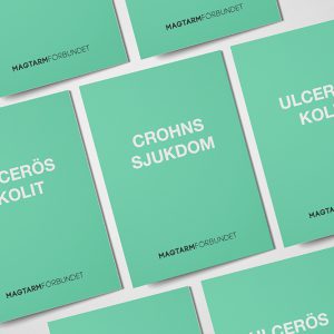 Bild på Mag- och tarmförbundets diagnosfoldrar.